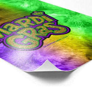 SlipperyJoe's Mardi Gras kroon paars goud groen me Foto Afdruk