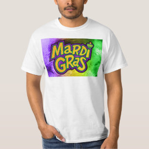 SlipperyJoe's Mardi Gras kroon paars goud groen me T-shirt