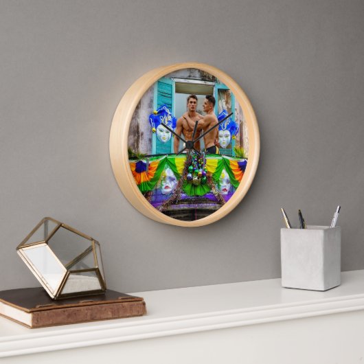 SlipperyJoe's Mardi Gras Mannen paarse gouden groe (Kantoor)