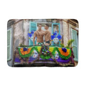 SlipperyJoe's Mardi Gras Mannen paarse gouden groe Badmat (Voorkant)