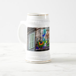 SlipperyJoe's Mardi Gras Mannen paarse gouden groe Bierpul