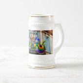 SlipperyJoe's Mardi Gras Mannen paarse gouden groe Bierpul (Voorkant rechts)