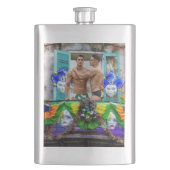 SlipperyJoe's Mardi Gras Mannen paarse gouden groe Flacon (Voorkant)