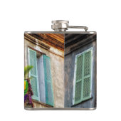 SlipperyJoe's Mardi Gras Mannen paarse gouden groe Heupfles (Achterkant)