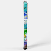 SlipperyJoe's Mardi Gras Mannen paarse gouden groe Samsung Galaxy Hoesje (Rechterkant)