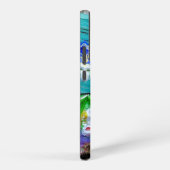 SlipperyJoe's Mardi Gras Mannen paarse gouden groe Samsung Galaxy Hoesje (Rechterkant)