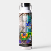 SlipperyJoe's Mardi Gras Mannen paarse gouden groe Waterfles (Voorkant)