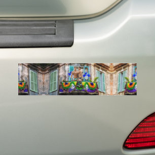 SlipperyJoe's Mardi Gras maskers kralen decoraties Bumpersticker