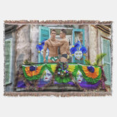 SlipperyJoe's Mardi Gras maskers kralen decoraties Deken (Voorkant)