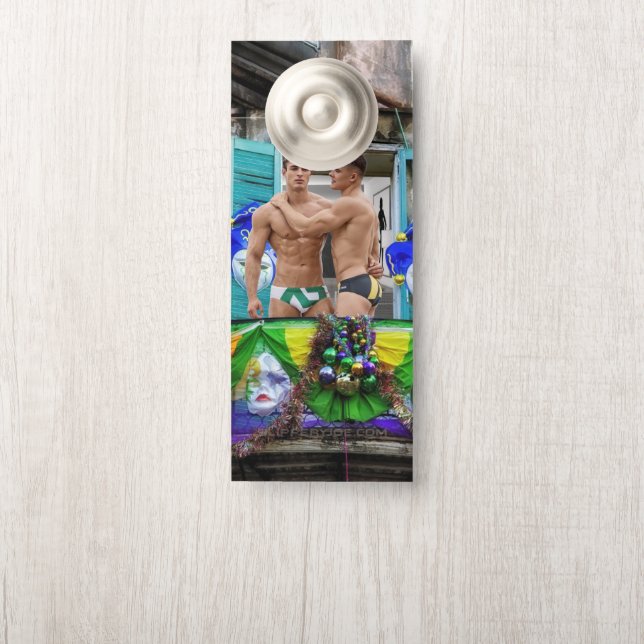 SlipperyJoe's Mardi Gras maskers kralen decoraties Deurhanger (Op knop)