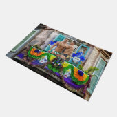 SlipperyJoe's Mardi Gras maskers kralen decoraties Deurmat (Schuin)