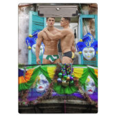 SlipperyJoe's Mardi Gras maskers kralen decoraties Klembord (Voorkant)