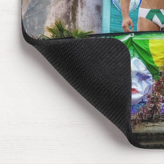 SlipperyJoe's Mardi Gras maskers kralen decoraties Muismat (Hoek)