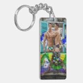 SlipperyJoe's Mardi Gras maskers kralen decoraties Sleutelhanger (Voorkant Links)