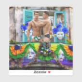 SlipperyJoe's Mardi Gras maskers kralen decoraties Sticker (Vel)
