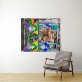 SlipperyJoe's Mardi Gras maskers kralen decoraties Wandkleed (In Situ (horizontaal))