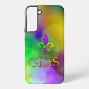 SlipperyJoe's Mardi Gras paars goud groen fleur-d Samsung Galaxy Hoesje