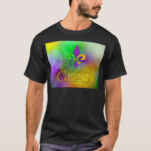 SlipperyJoe's Mardi Gras paarse gouden groene vloo T-shirt