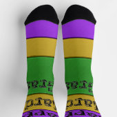 SlipperyJoe's Mardi Gras paarse gouden metalen Sokken (Top)