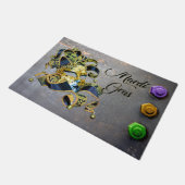 SlipperyJoe's Mardi Gras viering decoratief Ve Deurmat (Schuin)