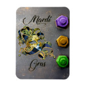 SlipperyJoe's Mardi Gras viering decoratief Ve Magneet (Verticaal)