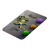 SlipperyJoe's Mardi Gras viering decoratief Ve Magneet (Linkerzijde)