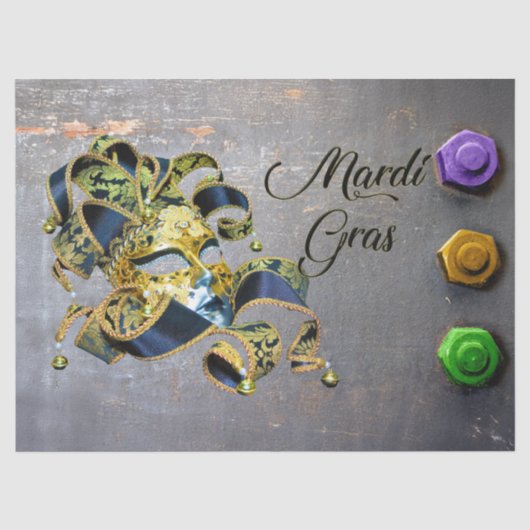 SlipperyJoe's Mardi Gras viering decoratief Ve Tissuepapier (Voorkant)