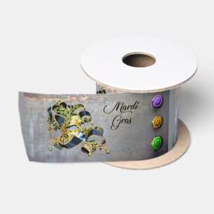SlipperyJoe's Mardi Gras-viering decoratieve Ve Satijnen Lint