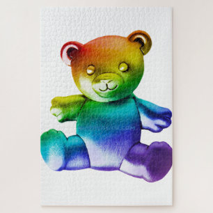 SlipperyJoe's metalen ddy Bear-regenboog trotse be Legpuzzel