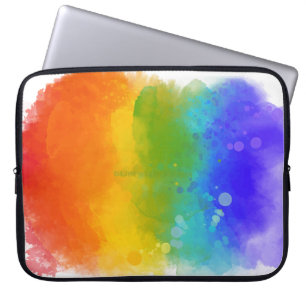 SlipperyJoe's moderne trots spat energie en kleur Laptop Sleeve