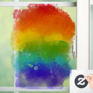 SlipperyJoe's moderne trots spat energie en kleur Raamsticker