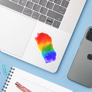 SlipperyJoe's moderne trots spat energie en kleur Sticker
