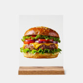 SlipperyJoe's mondwaterende cheeseburger knapperig Acryl Bord (Voorkant)