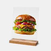 SlipperyJoe's mondwaterende cheeseburger knapperig Acryl Bord (Hoek)