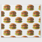 SlipperyJoe's mondwaterende cheeseburger knapperig Cadeaupapier (Vlak)