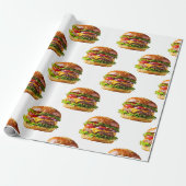 SlipperyJoe's mondwaterende cheeseburger knapperig Cadeaupapier (Uitgerold)