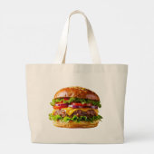 SlipperyJoe's mondwaterende cheeseburger knapperig Grote Tote Bag (Achterkant)