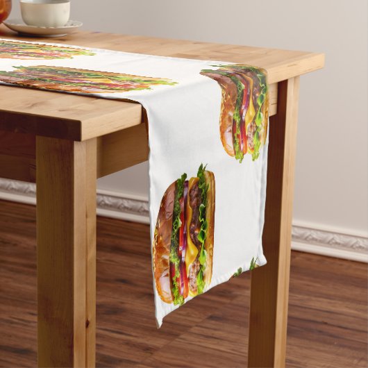SlipperyJoe's mondwaterende cheeseburger knapperig Korte Tafelloper (Voorbeeld)