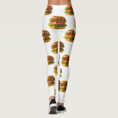 SlipperyJoe's mondwaterende cheeseburger knapperig Leggings (Achterkant)