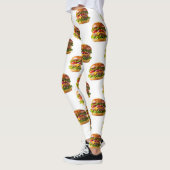 SlipperyJoe's mondwaterende cheeseburger knapperig Leggings (Links)