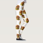 SlipperyJoe's mondwaterende cheeseburger knapperig Leggings (Rechts)