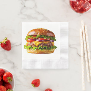 SlipperyJoe's mondwaterende cheeseburger knapperig Servet