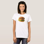 SlipperyJoe's mondwaterende cheeseburger knapperig T-shirt (Voorkant volledig)