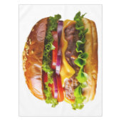 SlipperyJoe's mondwaterende cheeseburger knapperig Tafelkleed (Voorkant)