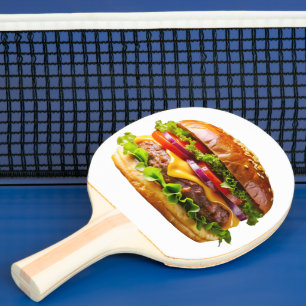SlipperyJoe's mondwaterende cheeseburger knapperig Tafeltennisbatje