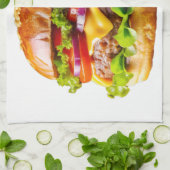SlipperyJoe's mondwaterende cheeseburger knapperig Theedoek (Gevouwen)