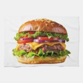 SlipperyJoe's mondwaterende cheeseburger knapperig Theedoek (Horizontaal)