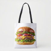 SlipperyJoe's mondwaterende cheeseburger knapperig Tote Bag (Voorkant)