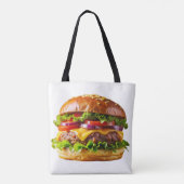 SlipperyJoe's mondwaterende cheeseburger knapperig Tote Bag (Achterkant)