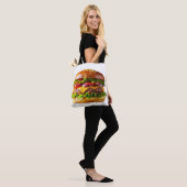 SlipperyJoe's mondwaterende cheeseburger knapperig Tote Bag (Op model)